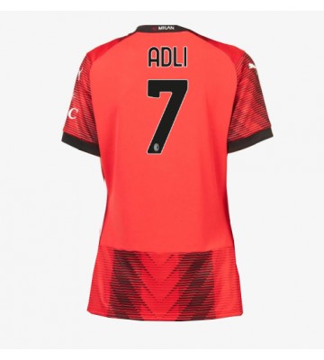 AC Milan Yacine Adli #7 Hjemmebanetrøje Dame 2023-24 Kort ærmer